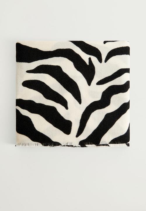 MANGO - Scarf zebra - light beige