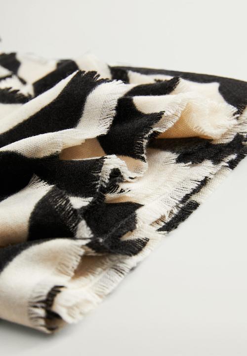 MANGO - Scarf zebra - light beige
