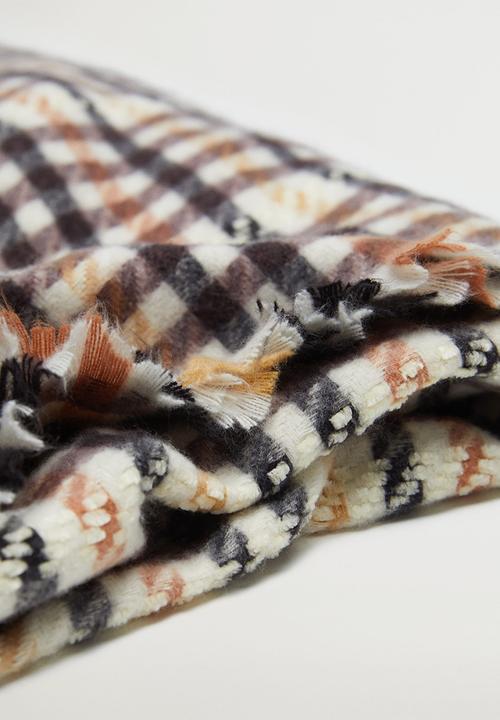 MANGO - Oban scarf - dark brown