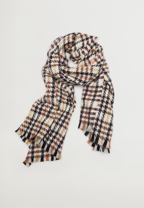 MANGO - Oban scarf - dark brown