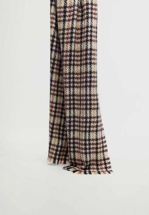 MANGO - Oban scarf - dark brown