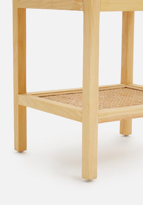Sixth Floor - Loopy cane bedside table- natural