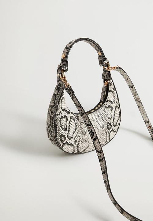 MANGO - Glasgow bag - white & black 
