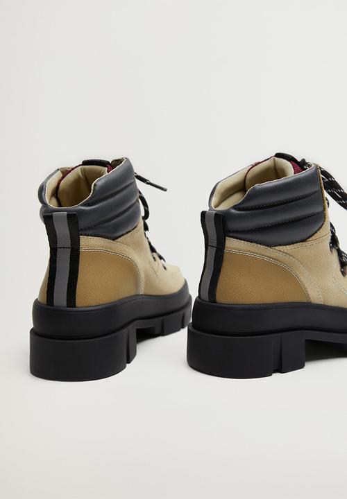 MANGO - Hill leather boot - light beige