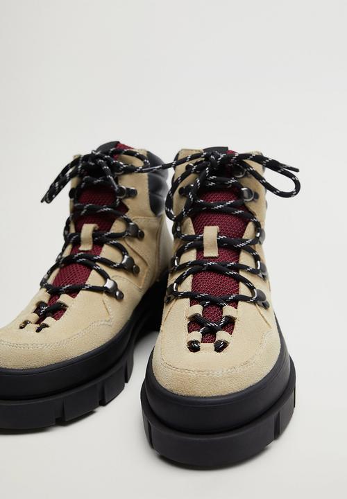 MANGO - Hill leather boot - light beige