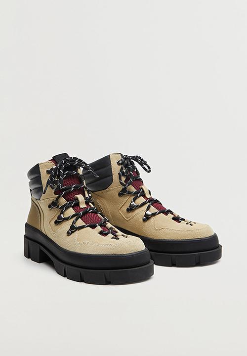 MANGO - Hill leather boot - light beige