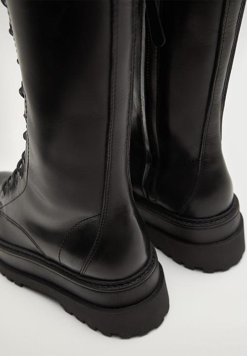 MANGO - Monet leather boot - black