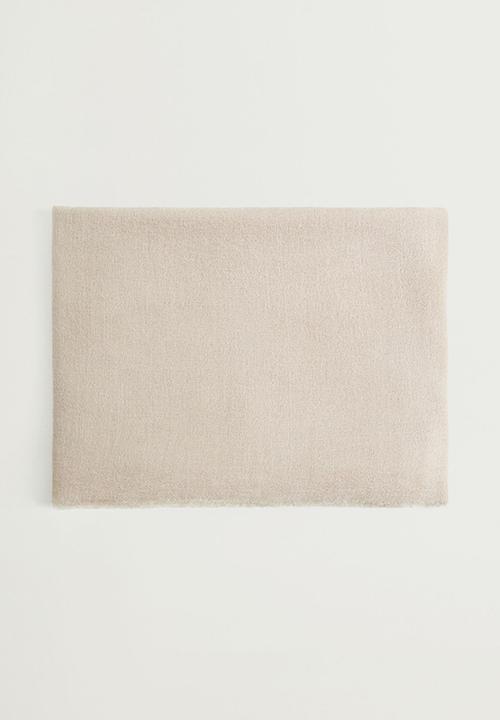 MANGO - Feather scarf - light brown