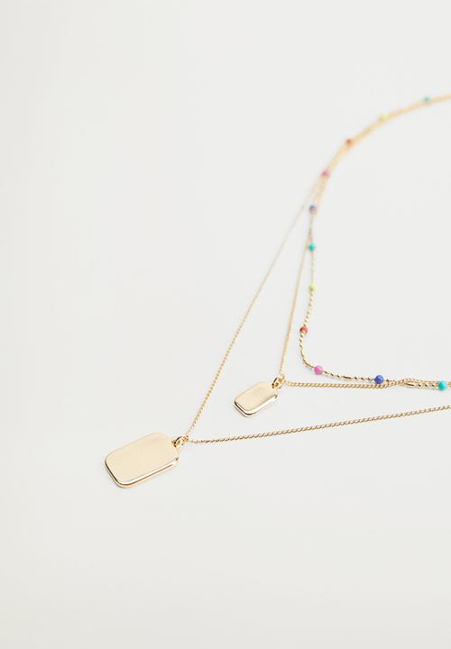 MANGO - Necklace platon - gold