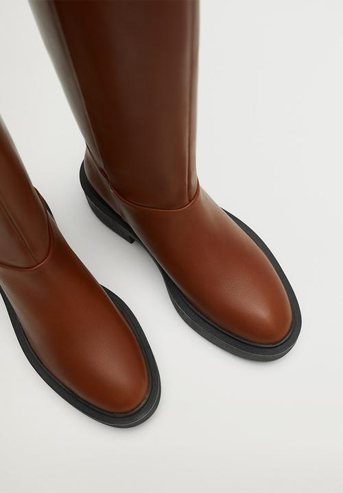 MANGO - Funk leather boot - medium brown