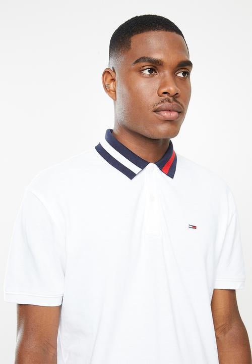 Tommy Hilfiger - Tjm flag neck polo - white