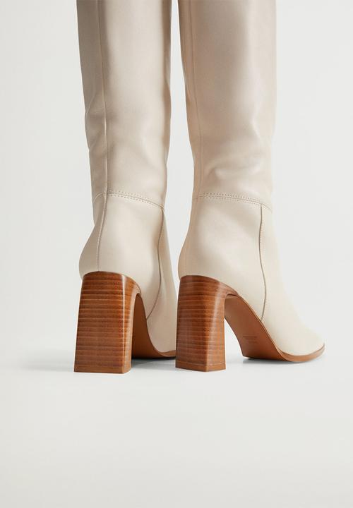 MANGO - Salma leather boot - natural
