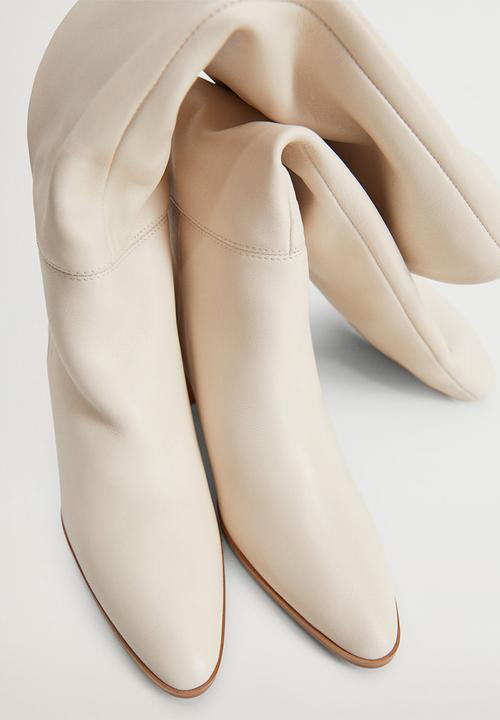 MANGO - Salma leather boot - natural