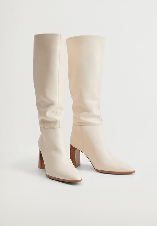MANGO - Salma leather boot - natural