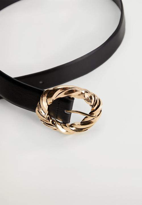 MANGO - Belt sea - black
