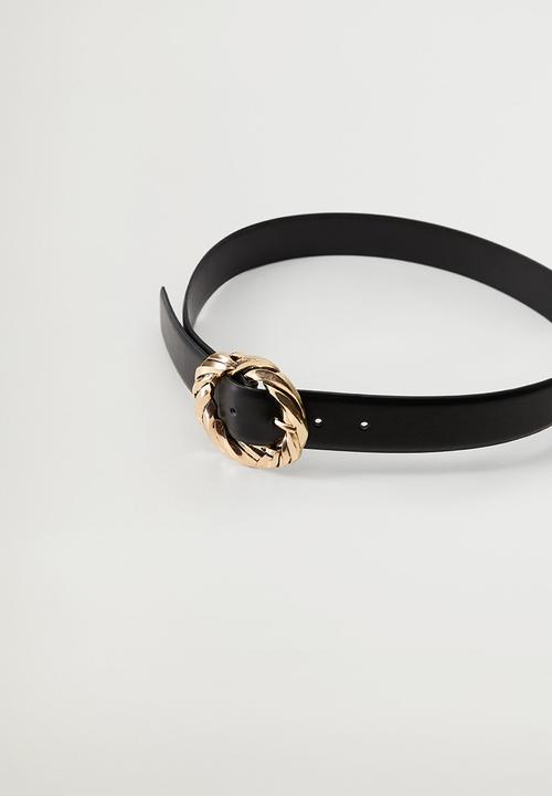 MANGO - Belt sea - black
