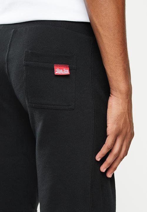 Aca Joe - Aca joe unbrushed fleece shorts - black