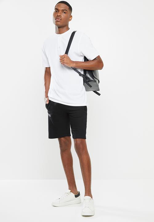 Aca Joe - Aca joe unbrushed fleece shorts - black
