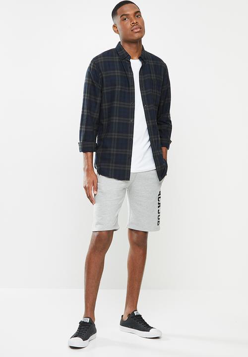 Aca Joe - Aca joe unbrushed fleece shorts - grey