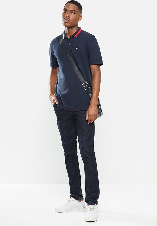 Tommy Hilfiger - Tjm flag neck polo - navy