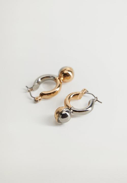 MANGO - Daphne earrings - gold & silver 