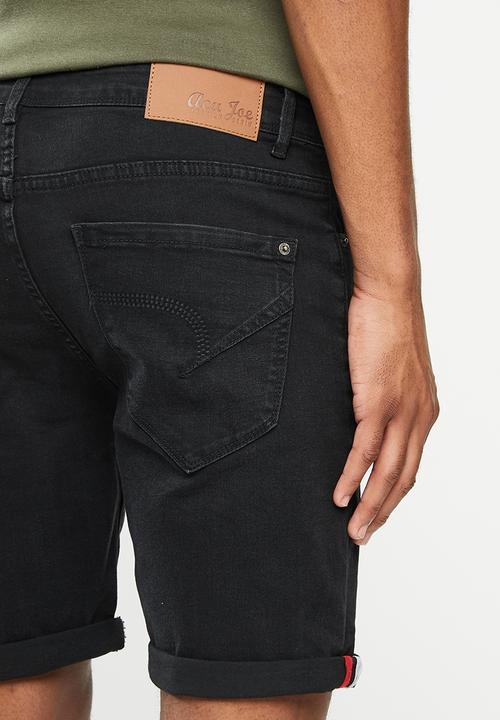 Aca Joe - Aca joe styled denim shorts - black 