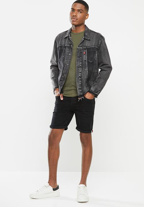 Aca Joe - Aca joe styled denim shorts - black 