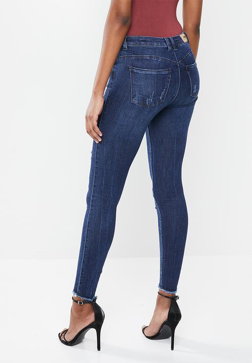 SISSY BOY - Wild heart axel skinny with rips - blue 