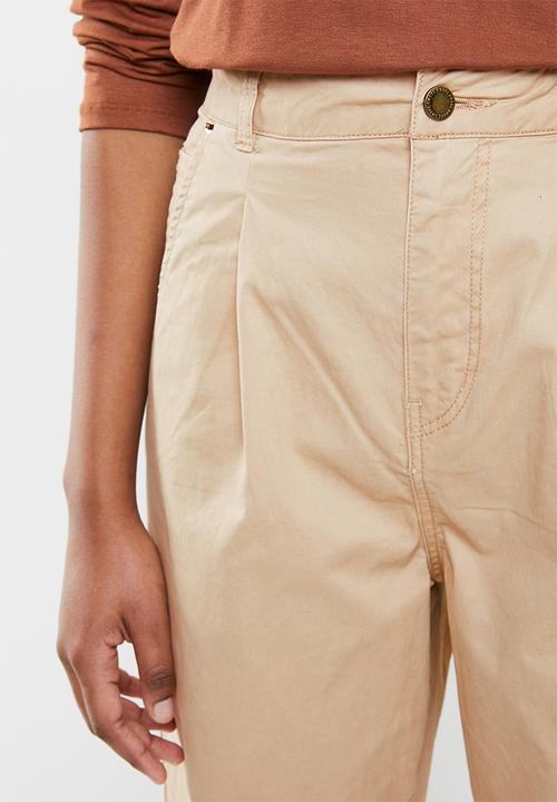 Vero Moda - Rosanna high rise barrel pleat - brown
