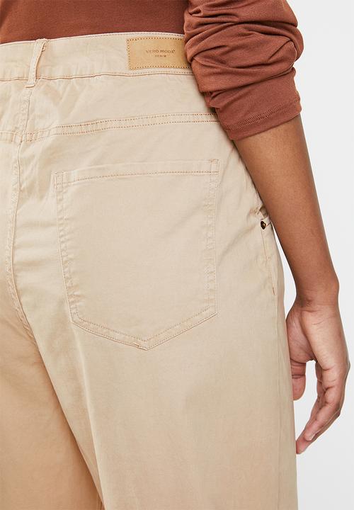 Vero Moda - Rosanna high rise barrel pleat - brown