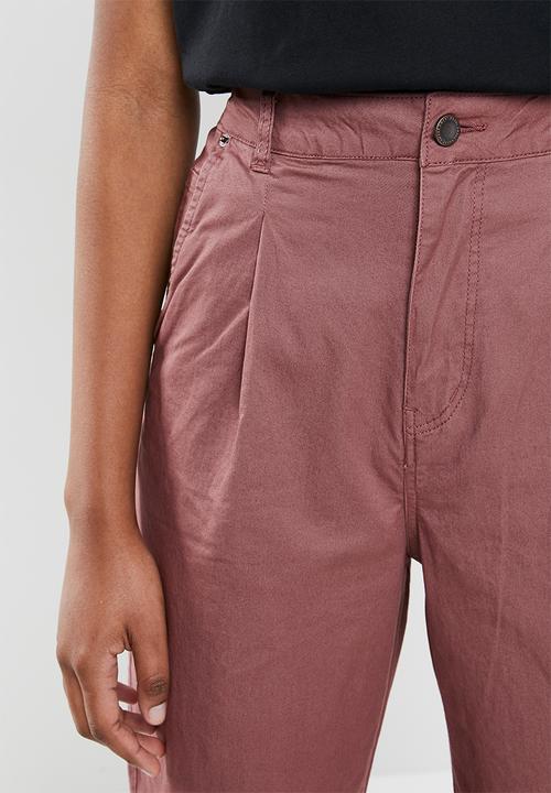 Vero Moda - Rosanna high rise barrel pleat - rose brown