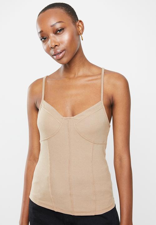Cotton On - Brenna corset cami - stone 