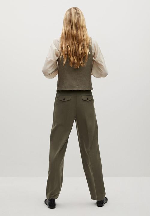 MANGO - Trousers isabel - khaki