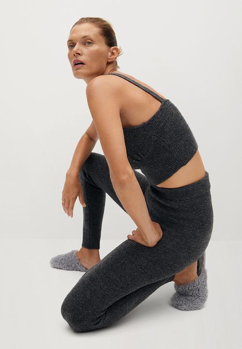 MANGO - Trousers taldora - dark grey