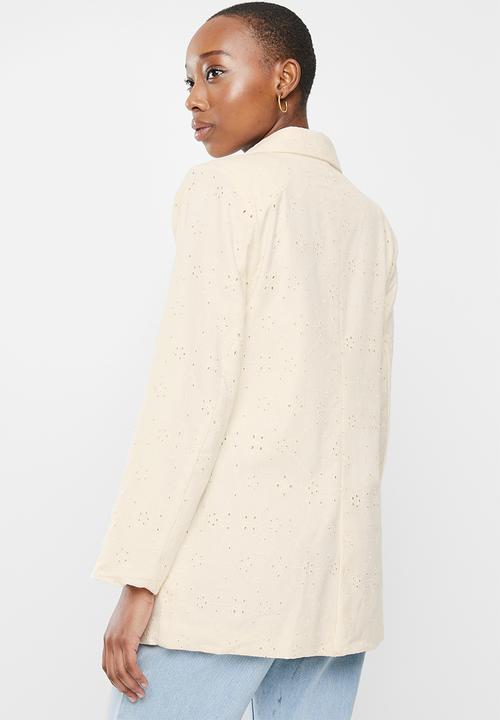 Cotton On - Broderie blazer - neutral 