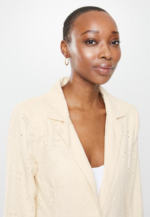 Cotton On - Broderie blazer - neutral 