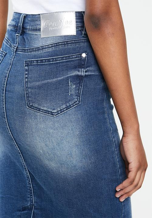 Aca Joe - Aca joe lds denim skirt - dark wash