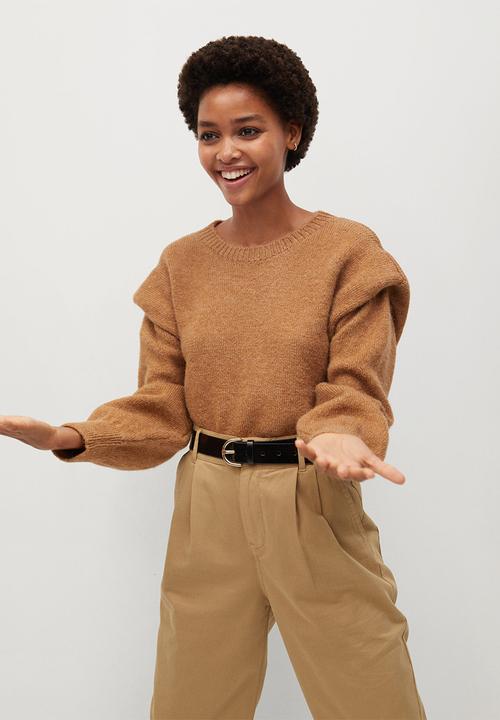 MANGO - Trousers relax - brown