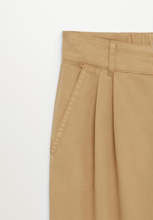 MANGO - Trousers relax - brown