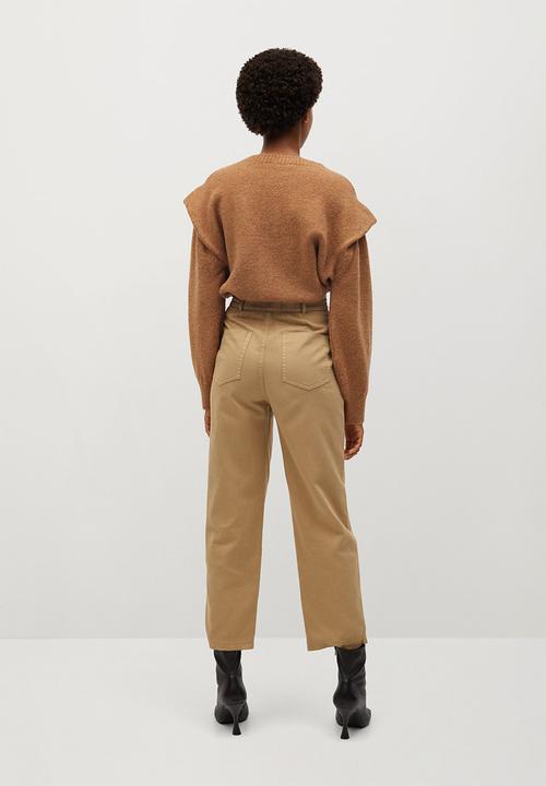 MANGO - Trousers relax - brown