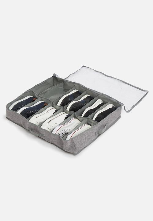 Sixth Floor - 12 section shoe bag - light grey