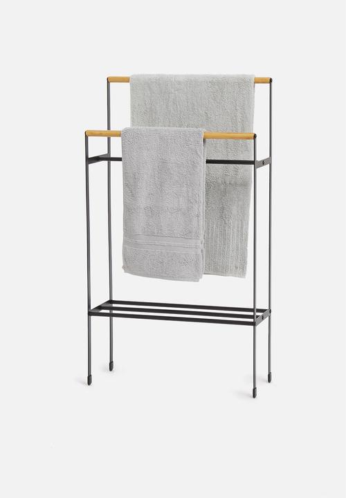 Sixth Floor - Sam towel hanger  - black & natural