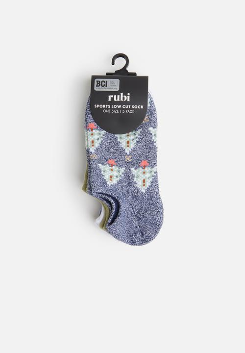 Cotton On - 5 Pack sports low cut sock - multi 