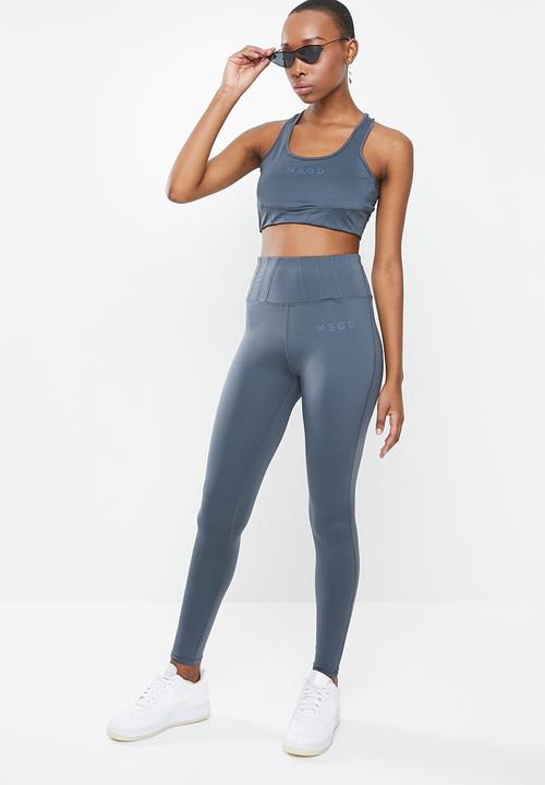 Missguided - Corset detail leggings - dark grey