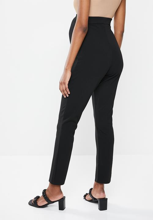 Missguided - Maternity split hem cigarette trousers - black