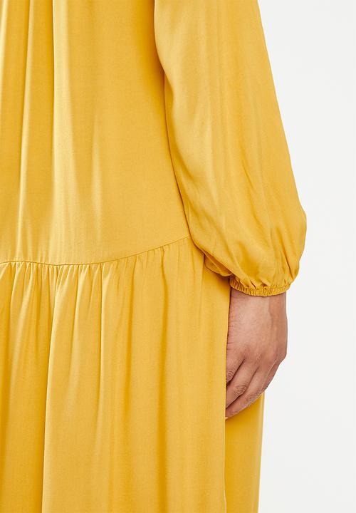 edit - Wide hem gyspy maxi dress - yellow