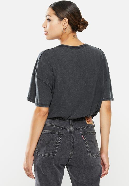 Factorie - Super relaxed graphic tee - black