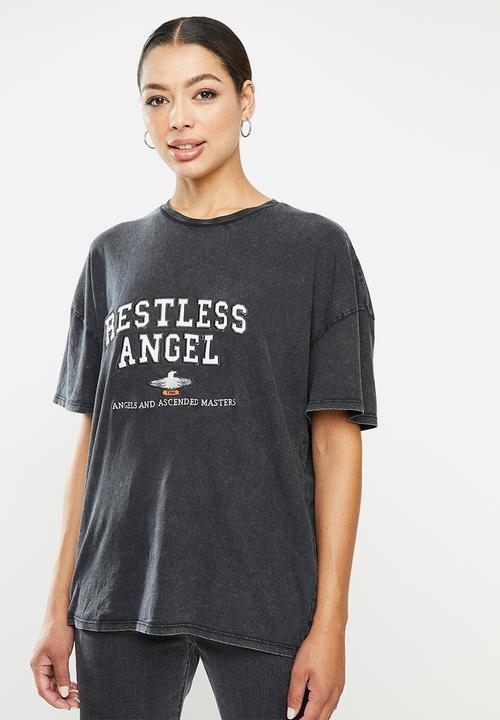 Factorie - Super relaxed graphic tee - black