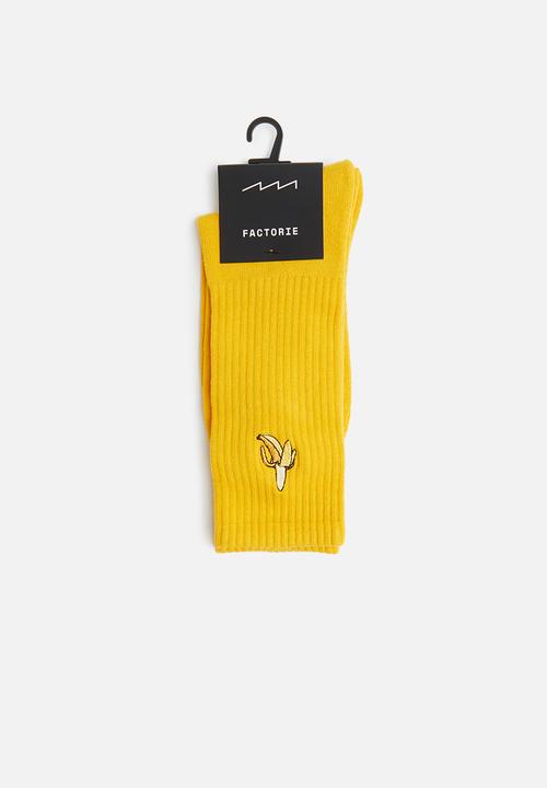 Factorie - Retro ribbed socks - yellow