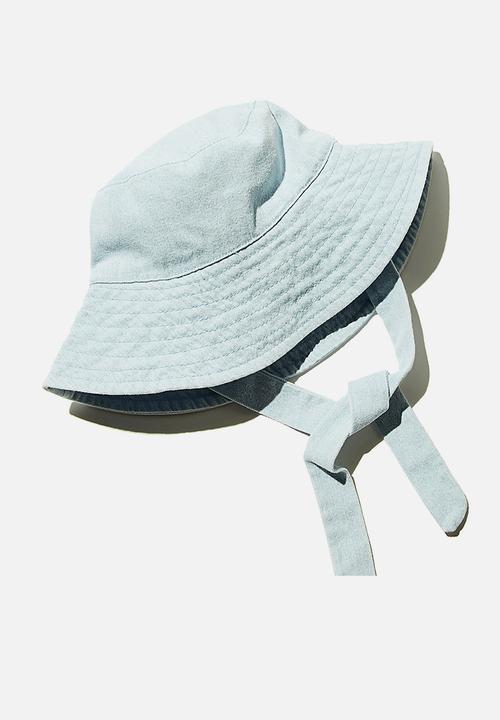 Cotton On - Wide brim bucket hat - pale blue 